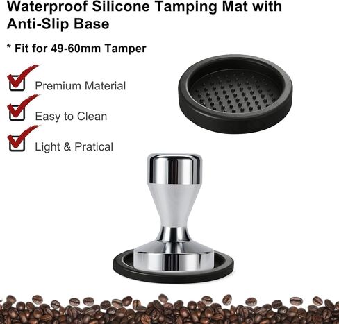 espresso accessories kit 51mm mareper: espresso therper kit with 51mm taver coffee thare ، puck screen ، joose faull ، wdt tool ، therper mat | طقم الإسبريسو يناسب آلات القهوة الإسبريسو من مسلحات portafilters 51mm in Saudi Arabia