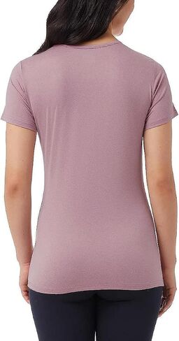 32 Degrees Ladies' Cool Tee, Short Sleeve Scoop Neck, 3-Pack (US, Alpha, Medium, Regular, Regular, Black/HT Teal/HT Purple) in Saudi Arabia