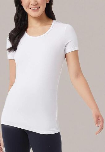 32 Degrees Ladies' Cool Tee, Short Sleeve Scoop Neck, 3-Pack (US, Alpha, Medium, Regular, Regular, Black/HT Teal/HT Purple) in Saudi Arabia