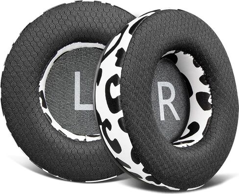 SOULWIT Mesh Fabric Earpads Replacement for JBL Synchros E50 E50BT S500 S700 Wireless Headphones, Ear Pads Cushions with Noise Isolation Foam - Black in Saudi Arabia