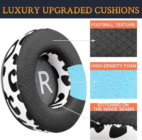SOULWIT Mesh Fabric Earpads Replacement for JBL Synchros E50 E50BT S500 S700 Wireless Headphones, Ear Pads Cushions with Noise Isolation Foam - Black in Saudi Arabia