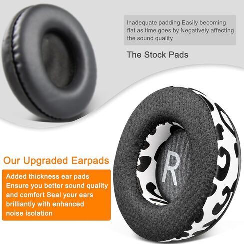 SOULWIT Mesh Fabric Earpads Replacement for JBL Synchros E50 E50BT S500 S700 Wireless Headphones, Ear Pads Cushions with Noise Isolation Foam - Black in Saudi Arabia