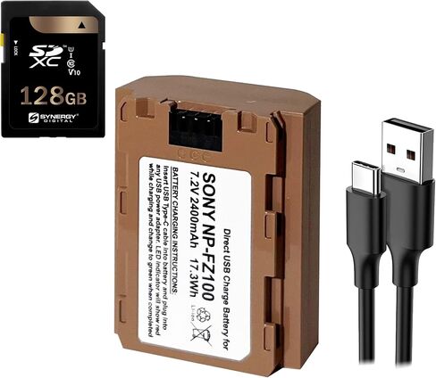 Synergy Digital Accessory Kit, Compatible with Sony a7R V Mirrorless Digital Camera Includes: SDNPFZ100 Battery, SY-SD128GB Memory Card in Saudi Arabia