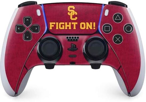 Skinit Decal Gaming Skin Compatible with PS5 DualSense Edge Pro Controller - Officially Licensed University of Southern California USC Trojans Yellow Design in Saudi Arabia