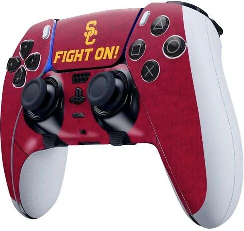 Skinit Decal Gaming Skin Compatible with PS5 DualSense Edge Pro Controller - Officially Licensed University of Southern California USC Trojans Yellow Design in Saudi Arabia