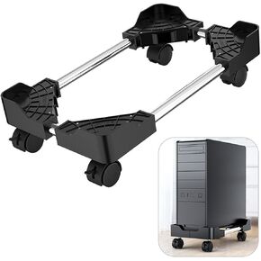 CPU Stand Mobile CPU Stand PC Cart Desktop PC Tower Cooling Base with 4 Caster Wheels, Adjustable CPU Holder Stand in Saudi Arabia