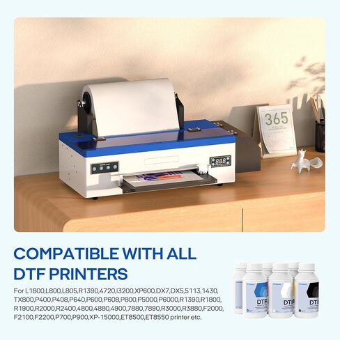 PUNEHOD DTF Ink 1500ML - Premium DTF Transfer Ink for PET Film, Refill Ink for DTF Printer L1800 L805 L800 DX5 DX7 XP600 I3200 TX800, Heat Transfer Printing Direct to Film, 6 * 250ml (CMYKW+White) in Saudi Arabia