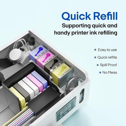 PUNEHOD DTF Ink 1500ML - Premium DTF Transfer Ink for PET Film, Refill Ink for DTF Printer L1800 L805 L800 DX5 DX7 XP600 I3200 TX800, Heat Transfer Printing Direct to Film, 6 * 250ml (CMYKW+White) in Saudi Arabia