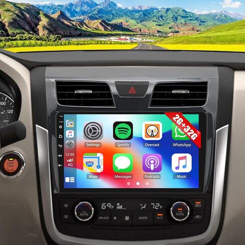 Radio for Nissan Altima 2013 2014 2015-10.1 '' Wireless Apple Carplay Touch Screen for Altima in-Dash Navigation GPS ، Android Auto ، WiFi ، Bluetooth ، Hifi ، FM ، SWC ، MIC ، Camera Camera in Saudi Arabia