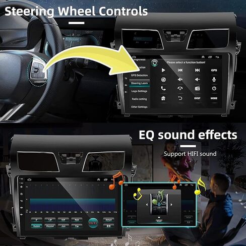 Radio for Nissan Altima 2013 2014 2015-10.1 '' Wireless Apple Carplay Touch Screen for Altima in-Dash Navigation GPS ، Android Auto ، WiFi ، Bluetooth ، Hifi ، FM ، SWC ، MIC ، Camera Camera in Saudi Arabia
