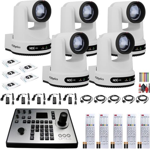 Ptzoptics 5 X Move 4K SDI/HDMI/USB/IP PTZ كاميرا مع تكبير بصري 30x (أبيض) (PT30x-4K-WH-G3) in Kuwait