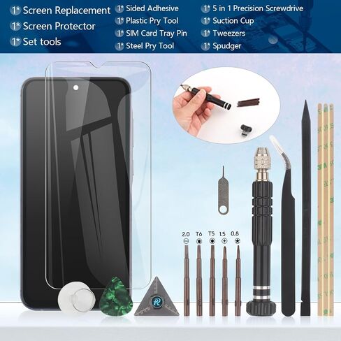 شاشة Ywlrong لـ Samsung Galaxy A55 5G شاشة استبدال LCD Touch Digitizer Association لـ Samsung A55 5G A556U A556B مع أدوات الإصلاح (الأزرق الداكن مع الإطار) in Kuwait