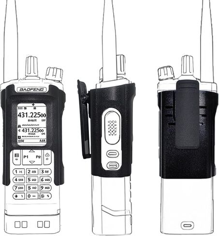 Baofeng UV-32/DM-32 Walkie Talkie Belt Clip الحافظة | ملحق بديل للراديو البلاستيكي بديل | آمن احمل انطلاق سريعًا ، وآمنًا لاستخدام في الهواء الطلق والاستخدام 1PACK in Kuwait