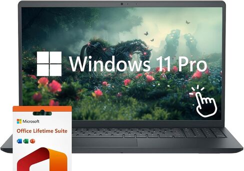 Dell Inspiron 15 Business Labstop Computer ، 15.6 "شاشة تعمل باللمس FHD LED ، معالج Intel Core I5-1235U ، Windows 11 Pro Labtop 32GB RAM 1TB SSD ، Microsoft Office Lifetime Suite ، Carbon Black in Kuwait