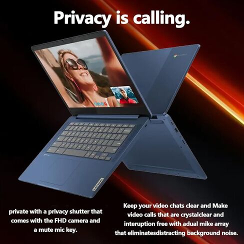 Lenovo Ideapad Slim 3 Chromebook - 14 ″ FHD IPS شاشة تعمل باللمس المضادة للوحد ، لرجال الأعمال والطالب ، Mediatek Kompanio 520 ، ذاكرة الوصول العشوائي 4GB ، 64 جيجابايت EMMC ، بطاقة Micro Micro 256GB ، كاميرا الويب ، WiFi 6 ، Chrome OS ، Blue OS ، Blue ، in Kuwait
