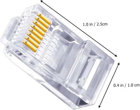 تمر Homsfou 200pcs عبر موصل Ethernet Connector Clisted Chip Cable Cable Cables Compls اتصال مستقر مناسب للأجهزة المتعددة in Kuwait
