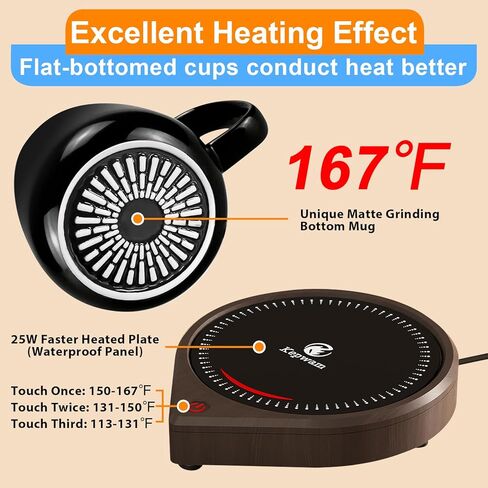 جهاز تسخين كوب القهوة مع 3 إعدادات لدرجة الحرارة، ومؤقت 2-12 وجهاز تشغيل/إيقاف تلقائي لتدفئة كوب القهوة بالجاذبية للمكتب، وشمعة ذكية ولوحة تسخين القهوة لتسخين الحليب والشاي والشموع in Kuwait
