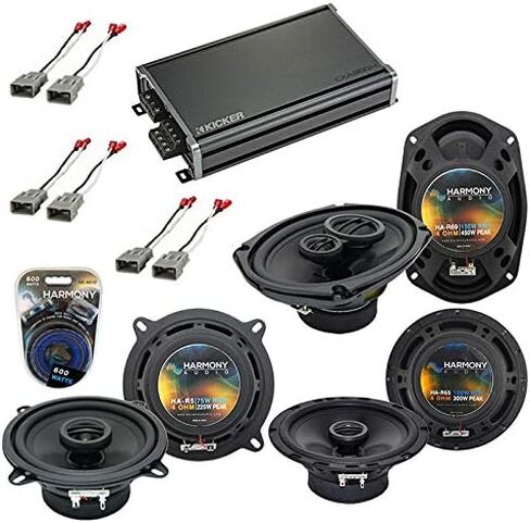 Harmony Audio HA-R69 Compatible with Acura RL 1999-2013 Bundle with HA-R5 75W RMS & HA-R65 100W RMS Speakers HA-AK10 Install Kit HA-727800 (3) Harness 46CXA3604 360W RMS Amp 150W RMS 3-Way Speakers in Saudi Arabia