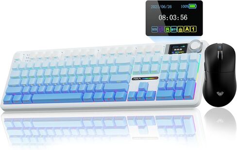 AULA Wireless Keyboard and Mouse Combo, F108 Pro Full Size Mechanical Keyboard SC900 Pro Wireless Mouse in Saudi Arabia