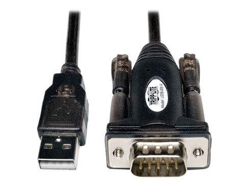 TRIPP Lite Eaton Series U209-000-R USB إلى RS-232 كابل المحول التسلسلي ، USB-A إلى DB9 M/M ، 5fts ، Windows & Play ، Black ، Cloud Care Packdle مؤهلة (50 حزمة) in Kuwait