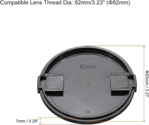 Camera Lens Cap, 2 Pack Sides Pinch Front Lens Cover with Microfiber Cleaning Cloth for 82mm Thread Universal DSLR Lenses for Nikon, for Fujifilm, for Pentax, for Leica in Saudi Arabia