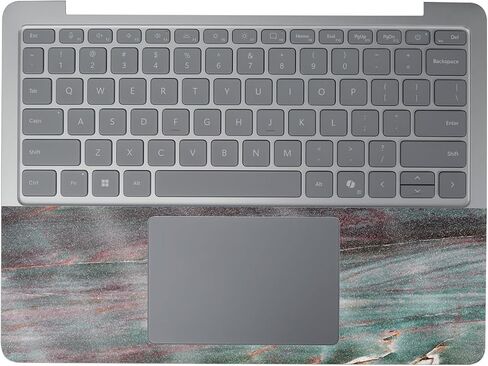Glossy Glitter Laptop Skin Compatible with Microsoft Surface Laptop 8 13" (2025) - Grunge Marble - Premium 3M Vinyl Protective Wrap Decal Cover - Easy to Apply | Crafted in The USA by MightySkins in Saudi Arabia