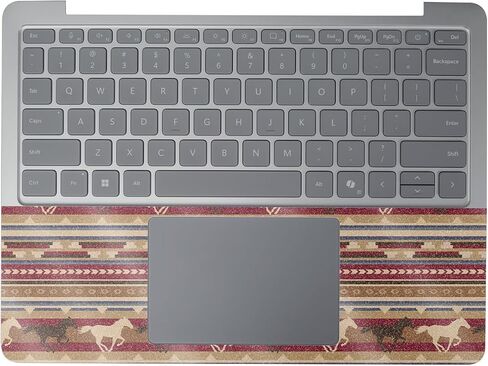 Glossy Glitter Laptop Skin Compatible with Microsoft Surface Laptop 8 13" (2025) - Western Horses - Premium 3M Vinyl Protective Wrap Decal Cover - Easy to Apply | Crafted in The USA by MightySkins in Saudi Arabia
