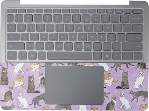 Glossy Glitter Laptop Skin Compatible with Microsoft Surface Laptop 8 13" (2025) - Cat Chaos - Premium 3M Vinyl Protective Wrap Decal Cover - Easy to Apply | Crafted in The USA by MightySkins in Saudi Arabia