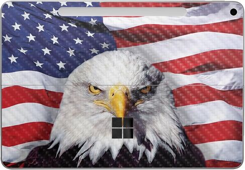 جلد ألياف الكربون اللوحي المتوافق مع Microsoft Surface Pro 12 "(2025) - America Strong - Premium 3M Vinyl Wrap Decal Cover - يسهل تطبيقه في الولايات المتحدة الأمريكية بواسطة Mayyskins in Saudi Arabia