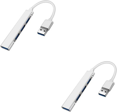 US 2-4 PCS USB 3.0 4 PORT HUB SPLITTER SLIM SLEEK Aluminium PC SPATOP MAC LAPTOP (2 Pack) in Kuwait