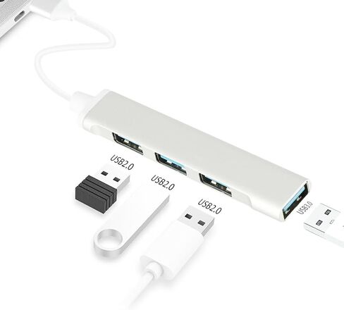 US 2-4 PCS USB 3.0 4 PORT HUB SPLITTER SLIM SLEEK Aluminium PC SPATOP MAC LAPTOP (2 Pack) in Kuwait