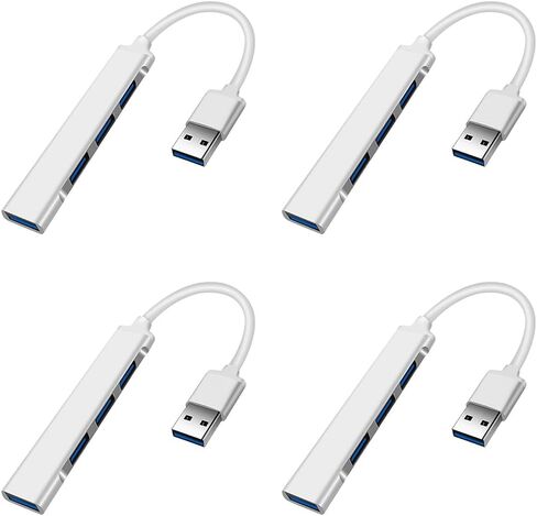 US 2-4 PCS USB 3.0 4 PORT HUB SPLITTER SLIM SLEEK Aluminium PC SPATOP MAC LAPTOP (2 Pack) in Kuwait