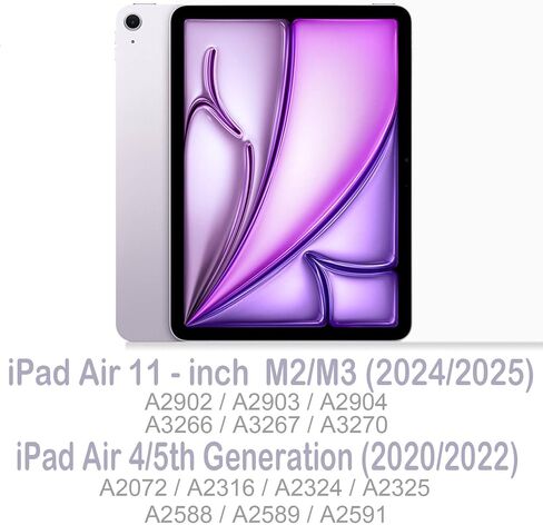 Feams Y Fold Case for iPad Air 11-inch M3 2025 / M2 2024, iPad Air 5th/4th Generation 2022/2020 10.9 Inch Y-Shaped Standing Case Clear Back with Landscape Portrait Mode Pencil Holder, Pink in Kuwait