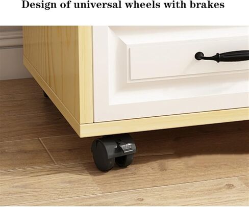 CPU Stand PC Tower Stand with Storage, Mobile Printer Stand, 2-Tier Printer Cart with Drawers and Wheels (Bruin 66 * 46.5 * 40cm) in Saudi Arabia