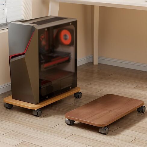 حامل وحدة المعالجة المركزية CPU CPU حامل وحدة المعالجة المركزية تحت مكتب Tower Tower Stand Mobile PC Stand مع 4 عجلات العجلات لإكسسوارات كمبيوتر مكتب الألعاب (أبيض) in Saudi Arabia