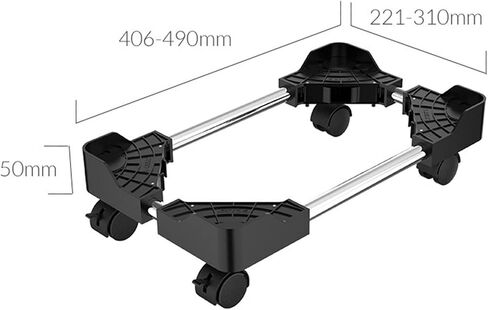 CPU Stand Mobile CPU Stand PC Cart Desktop PC Tower Cooling Base with 4 Caster Wheels, Adjustable CPU Holder Stand in Saudi Arabia