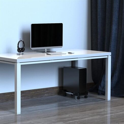 CPU Stand Mobile CPU Stand PC Cart Desktop PC Tower Cooling Base with 4 Caster Wheels, Adjustable CPU Holder Stand in Saudi Arabia