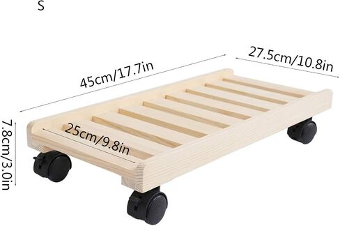 CPU Stand Mobile Desktop Tower CPU Case Floor Stand Wooden CPU Holder with 4 Caster Wheels and Three-Sided Baffle Protection (Large) in Saudi Arabia