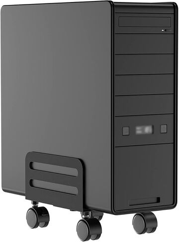 حامل كمبيوتر CPU Stand PC ، برج الكمبيوتر الشخصي و CPU حامل ، حامل للكمبيوتر الشخصي القابل للتعديل والهاتف المحمول مع عجلات ، عرض قابل للتعديل in Saudi Arabia