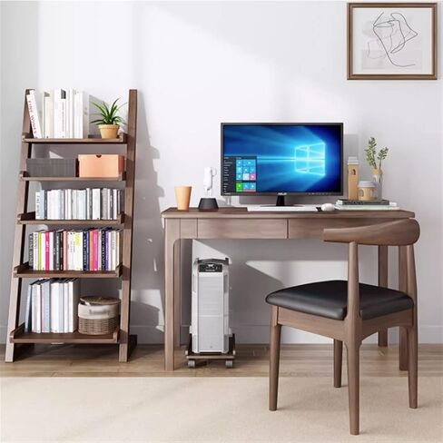 CPU Stand Mobile PC Tower Stand Under Desk, Wooden CPU Stand Holder Cart, Rolling PC Case Floor Stand with 4 Caster Wheels (Bruin) in Saudi Arabia
