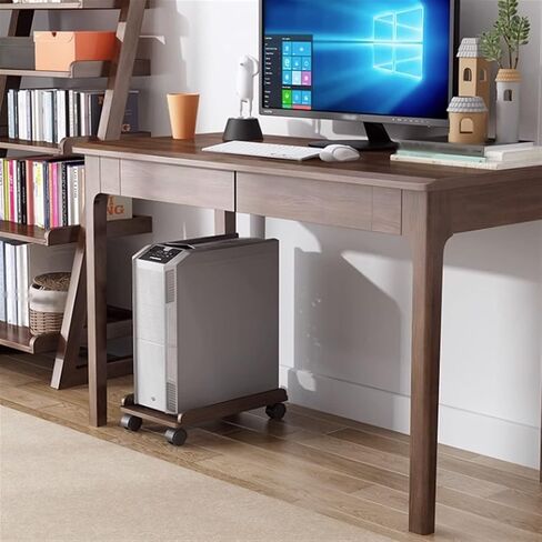 CPU Stand Mobile PC Tower Stand Under Desk, Wooden CPU Stand Holder Cart, Rolling PC Case Floor Stand with 4 Caster Wheels (Bruin) in Saudi Arabia