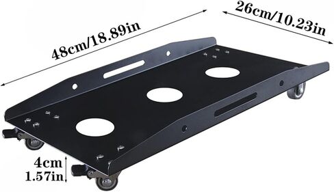 CPU Stand PC Tower Sand Under Desk, Metal CPU Stand Cart, Mobile PC Case Stand with Locking Casters Wheels, CPU Raise (Black) in Saudi Arabia