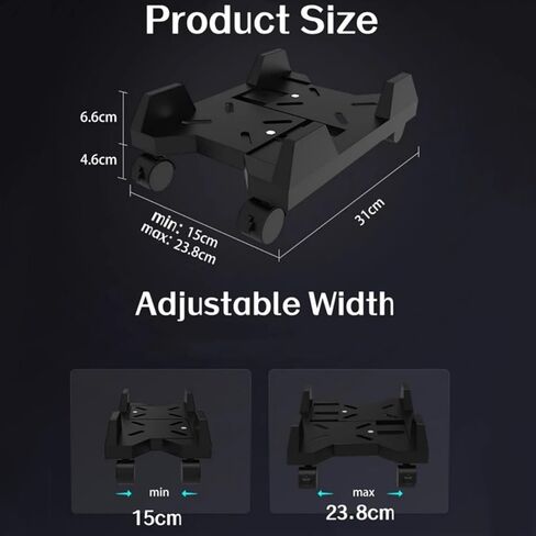 CPU Stand Mobile CPU Stand Desktop CPU Hosting Bracket Under Desk with Rolling Caster Wheels pc Mainframe Rack for Home Office in Saudi Arabia