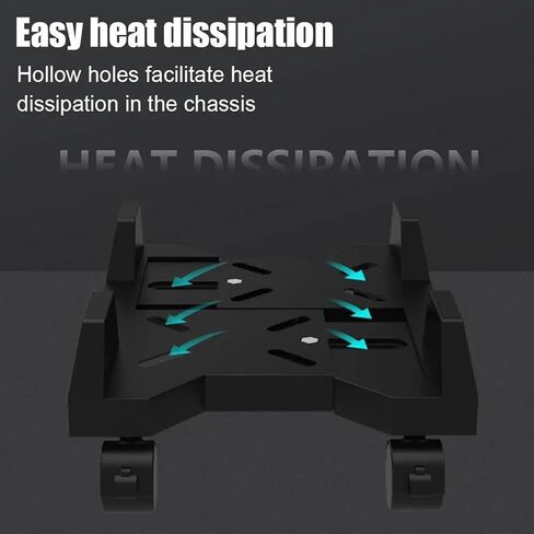 CPU Stand Mobile CPU Stand Desktop CPU Hosting Bracket Under Desk with Rolling Caster Wheels pc Mainframe Rack for Home Office in Saudi Arabia