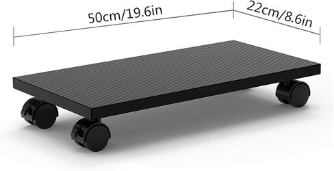 Simple CPU Stand Mobile Desktop Tower Mainframe Floor Stand Rolling Caster Wheels PC Case Holder Cart with 4 Caster Wheels (Brown) in Saudi Arabia