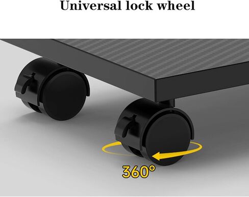 Simple CPU Stand Mobile Desktop Tower Mainframe Floor Stand Rolling Caster Wheels PC Case Holder Cart with 4 Caster Wheels (Brown) in Saudi Arabia