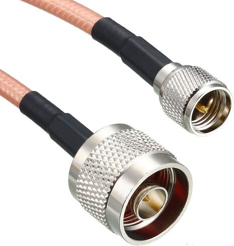 UXCELL LOM LOSS RF COAXIAL CABLE CONCLITION COAX COAX RG-142 N MALE TO MINI UHF MALE 60CM 2PCS in Saudi Arabia