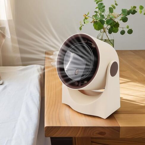 مروحة متداولة مصغرة مع USB شحن السرعة الرقمية التحكم في التشغيل الهادئ للاستخدام في الهواء الطلق الداخلي (قهوة الحليب) in Kuwait