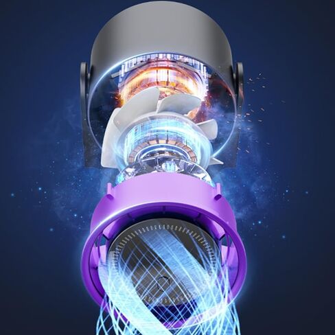 مروحة متداولة مصغرة مع USB شحن السرعة الرقمية التحكم في التشغيل الهادئ للاستخدام في الهواء الطلق الداخلي (قهوة الحليب) in Kuwait