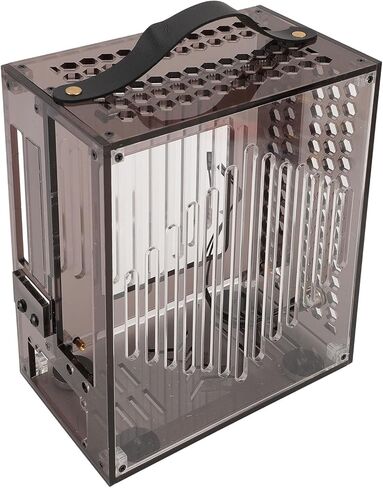 حالة كمبيوتر مستقبلية ITX ، هيكل برج صغير مع لوحات أكريليك شفافة لألواح لوحات ITX Mini لاستخدام 170 × 170 مم ، حامل بطاقة الرسومات 190 ملم ، تصميم محمول in Kuwait